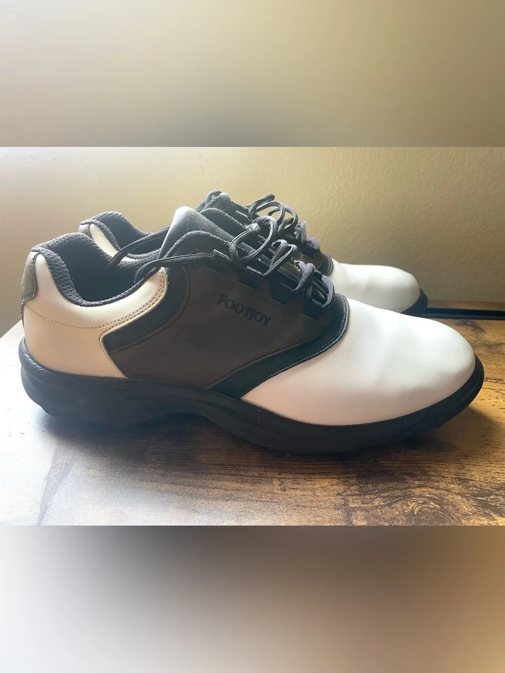 FootJoy White and Brown Men's Golf Shoes